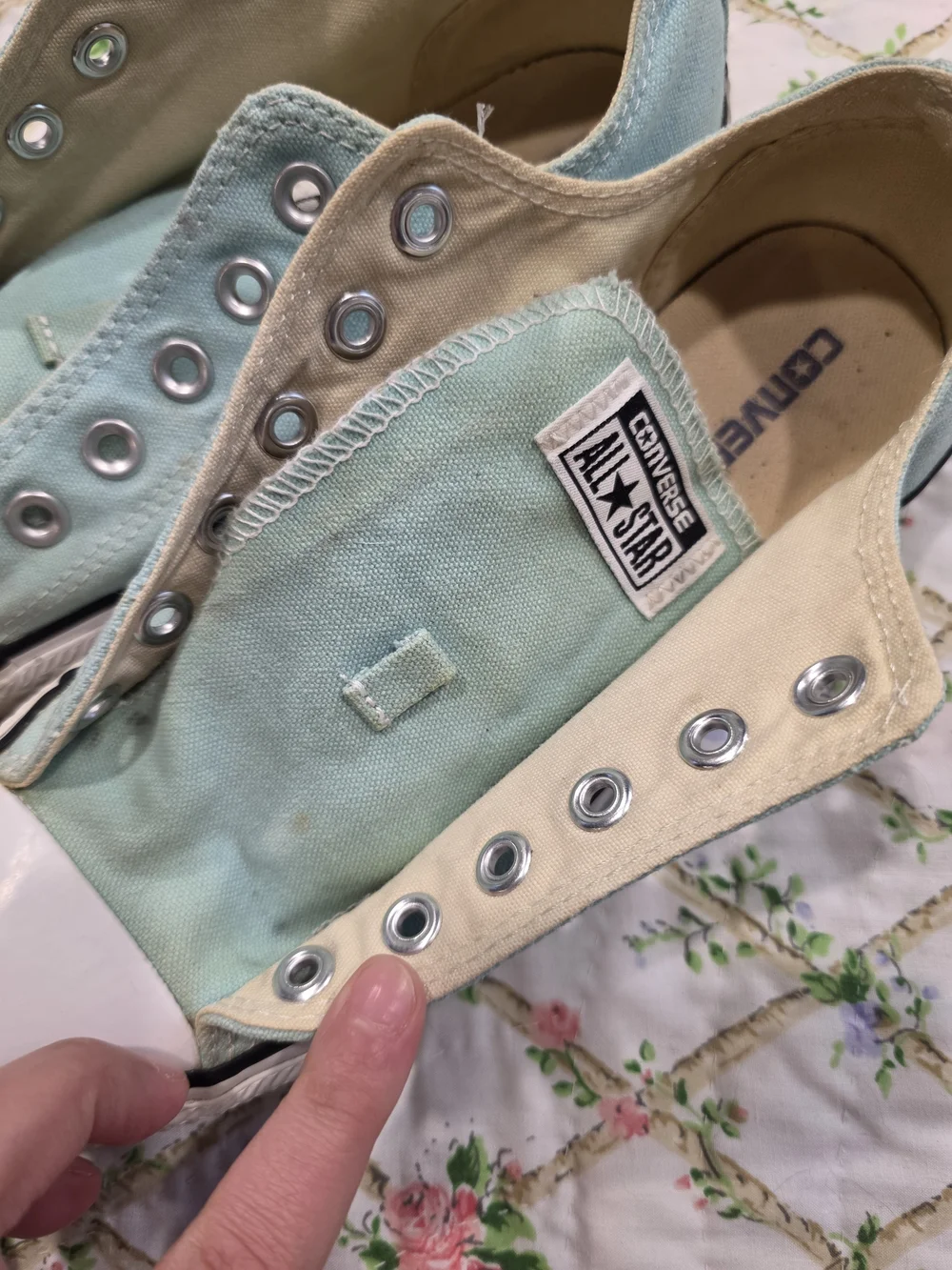 Converse All Star Low-Top Sneakers in Light Teal - Picture 6 of 11